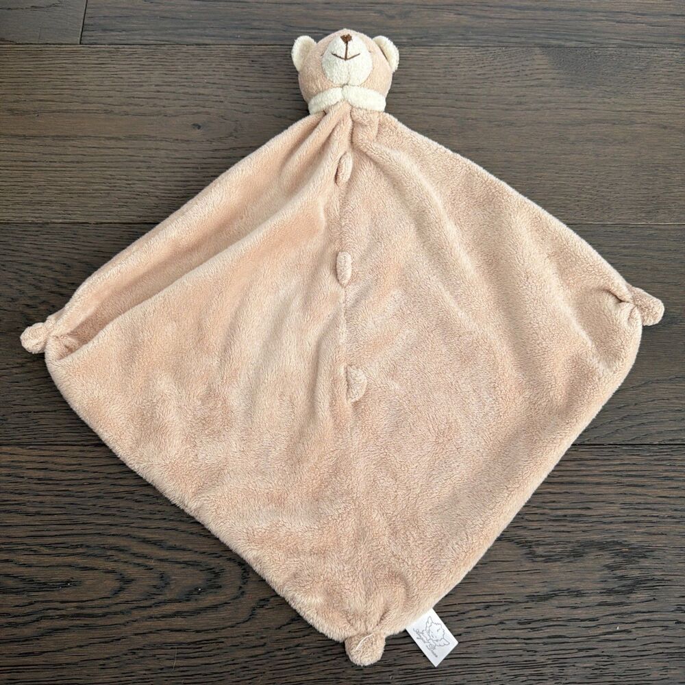 Angel Dear Teddy Bear Lovey Security Blanket Knotted Corners